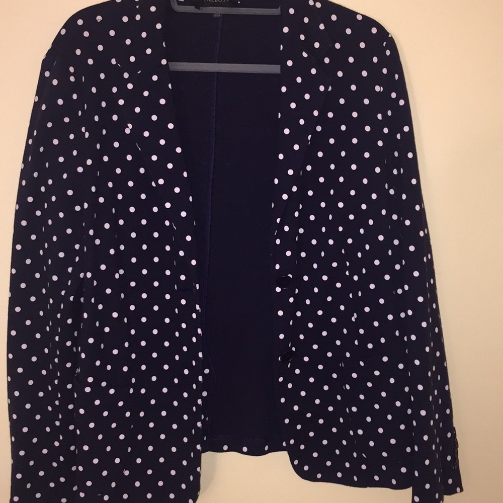 Navy Blue Poka-dot Talbots Blazer